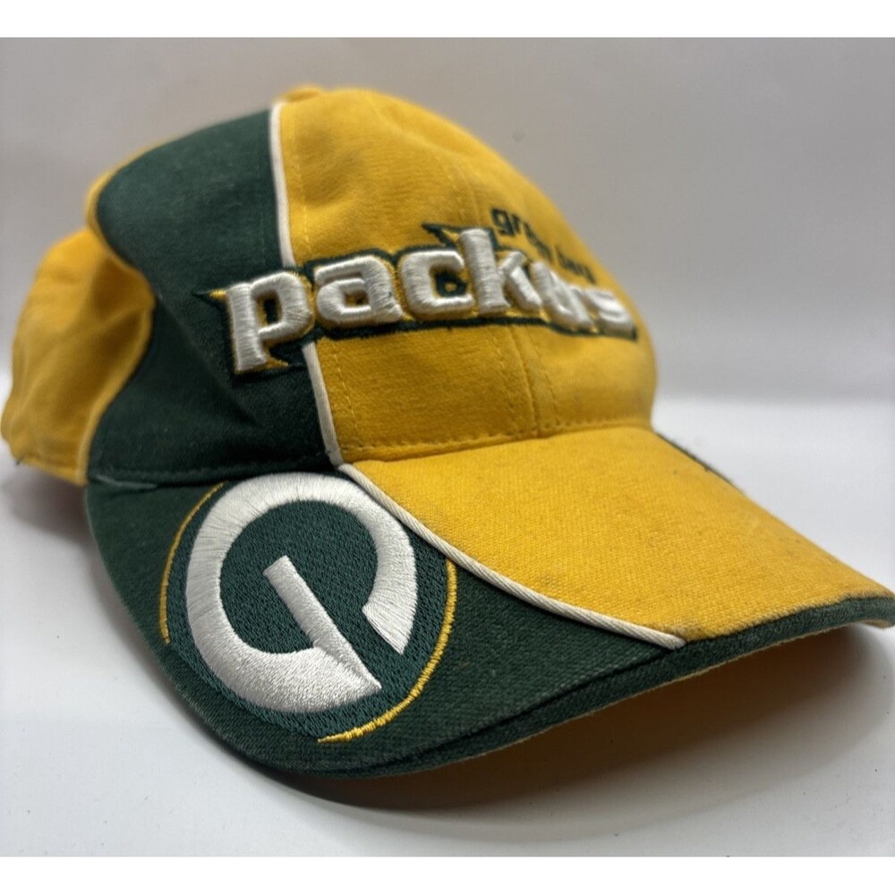 VTG Reebok NFL Pro Line Green Bay Packers Adjustable Hat Cap Stitch Embroidered
